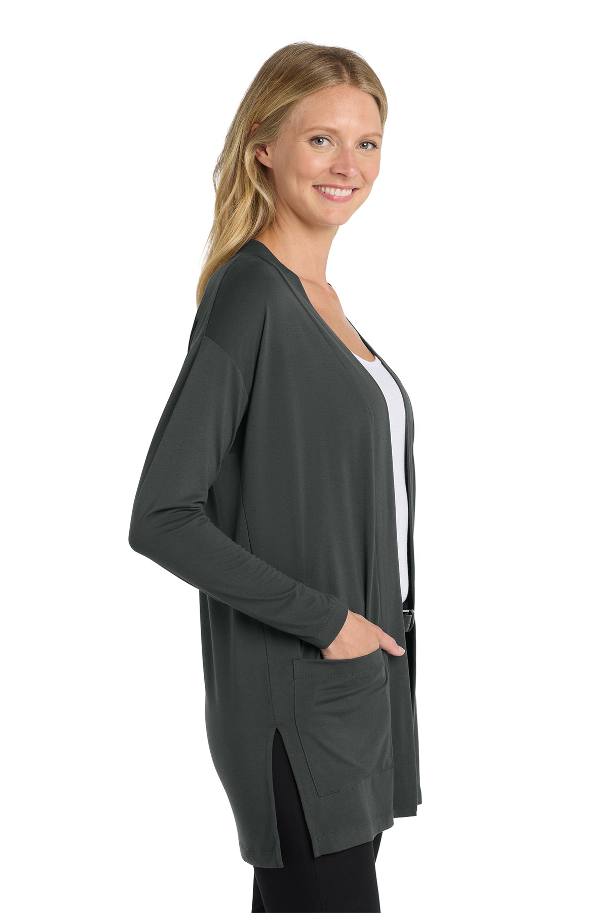 Ladies Concept Long Pocket Cardigan